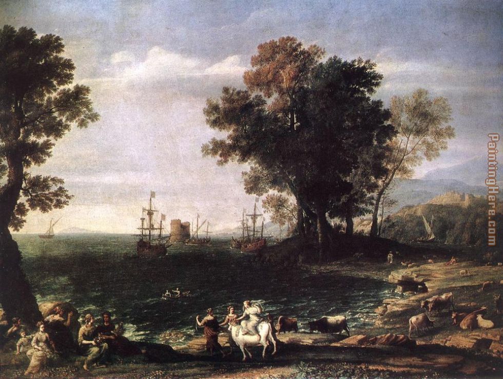 The Rape of Europa painting - Claude Lorrain The Rape of Europa art painting